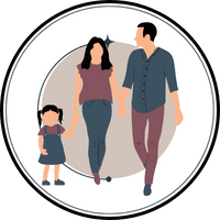 הורדים וילדה מחזיקים ידיים